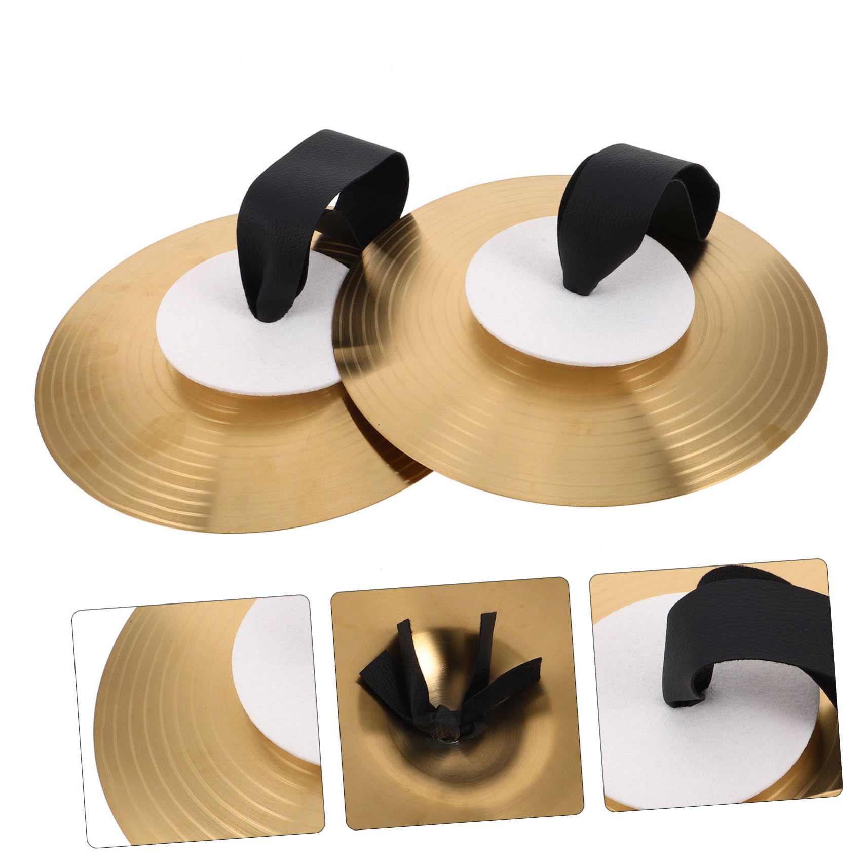 Abaodam Cymbales à Main en Métal Performance Son Clair et Utilisation Facile, Paire de 8 Pouces pour Concerts et Répétitions de Groupe