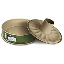 Guardini Bnat, Tortiera apribile 2 fondi 24cm, Fondo Salvagoccia, Acciaio con rivestimento antiaderente a base di Cera di Carnauba, Colore verdeeige