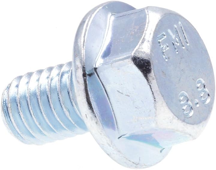 Prime-Line 9089354 Flange Bolts, Class 8.8 Metric, M6-1.0 X 10MM, Zinc Plated Steel (25 Pack)