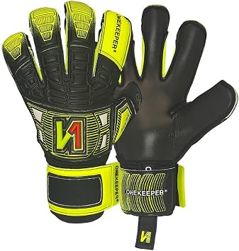 ONEKEEPER Fusion Goalkeeper Gloves Kids Goalie Gloves with Semi-Pro Latex Grip - No Finger Protection Durable Youth Gloves Sizes 3-7