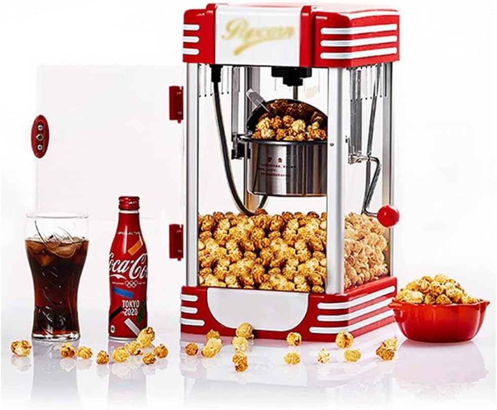 Popcorn Machine Automatic Popcorn Machine Large Capacity With Timer And Removable Pot Easy To Use For Both Home And Commercial Use