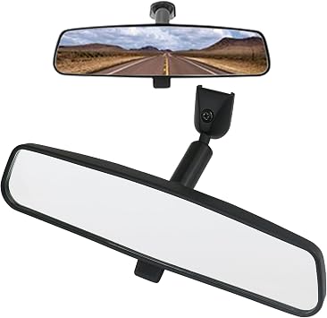 Osompar 10.5" Interior Rear View Mirror Kit Universal for Toyota Corolla RAV4, Ford Focus F150, Hyundai Elantra, Kia Optima, Jeep Wrangler Compass, Nissan Rogue and More Rearview Mirror