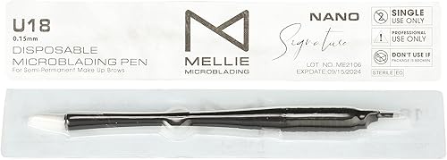 Vista 65 de M Ellie's Signature - Bolígrafo microblading para cejas (paquete de 10) – Bolígrafo de microblading desechable con hoja esterilizada, agarre de goma