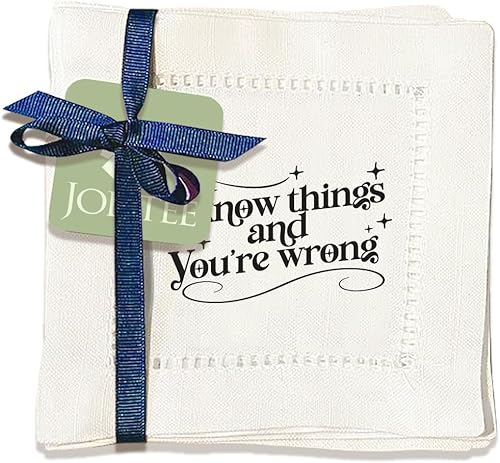 Miniatura 4 de Jolitee Juego de 6 elegantes servilletas de cóctel de lino, con vainica, lavables a máquina, perfectas para Nochevieja, Navidad y reuniones