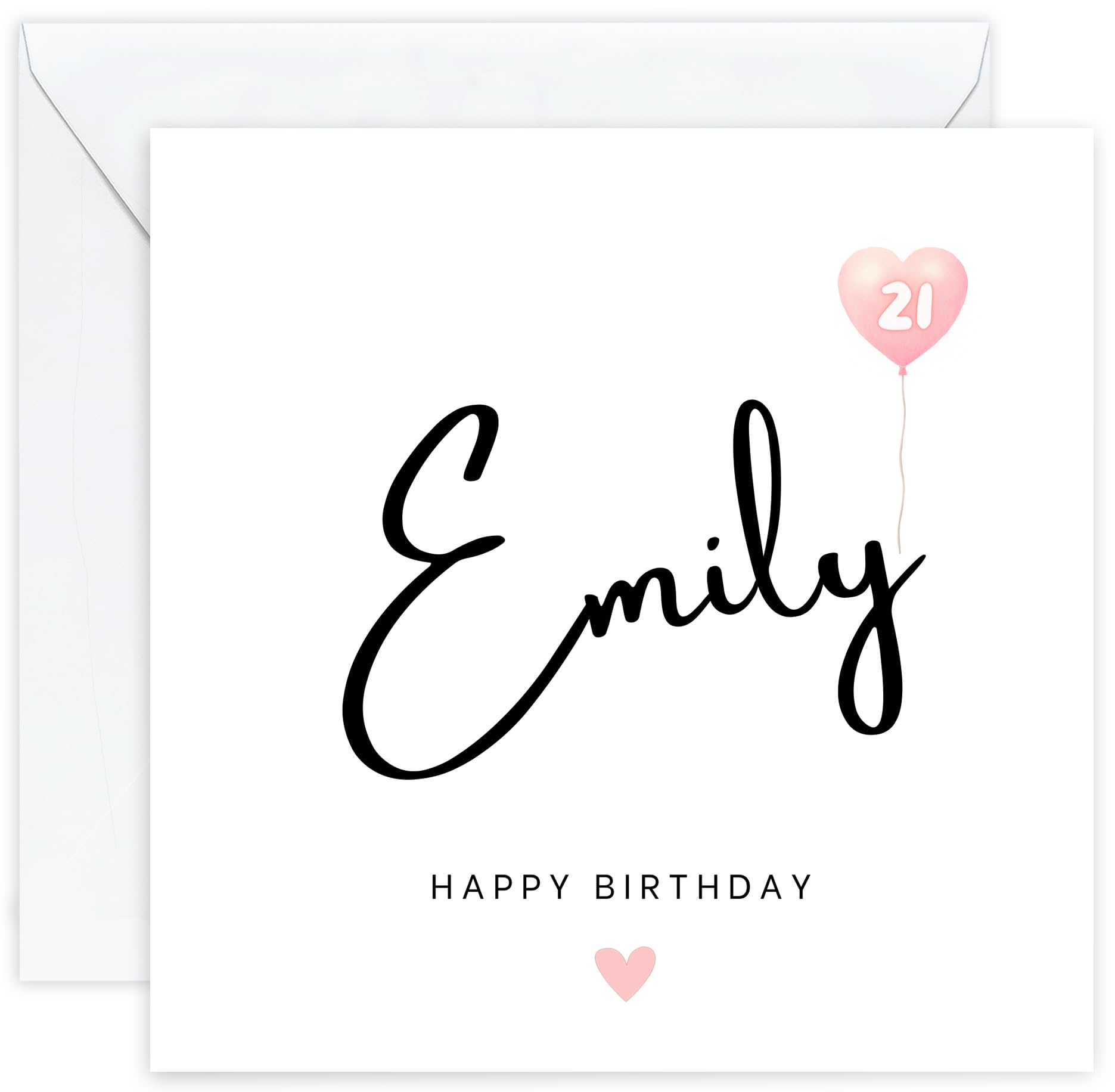Personalised 21st Birthday Card - Twenty First Birthday Card for 21 Year Old Woman Girls Daughter Granddaughter Niece Sister Friend Her (Age 21)