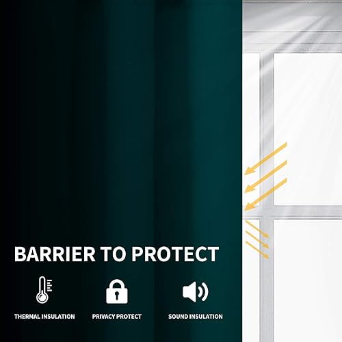 Miniatura 2 de Easy-Going Cortinas Opacas para Dormitorio, Aislamiento Térmico Sólido con Ojales y Cortinas de Ventana para Reducción de Ruido, Cortinas