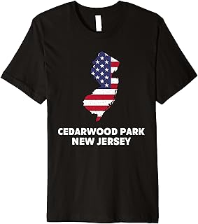 Distressed Patriotic USA Flag Cedarwood Park, New Jersey Premium T-Shirt