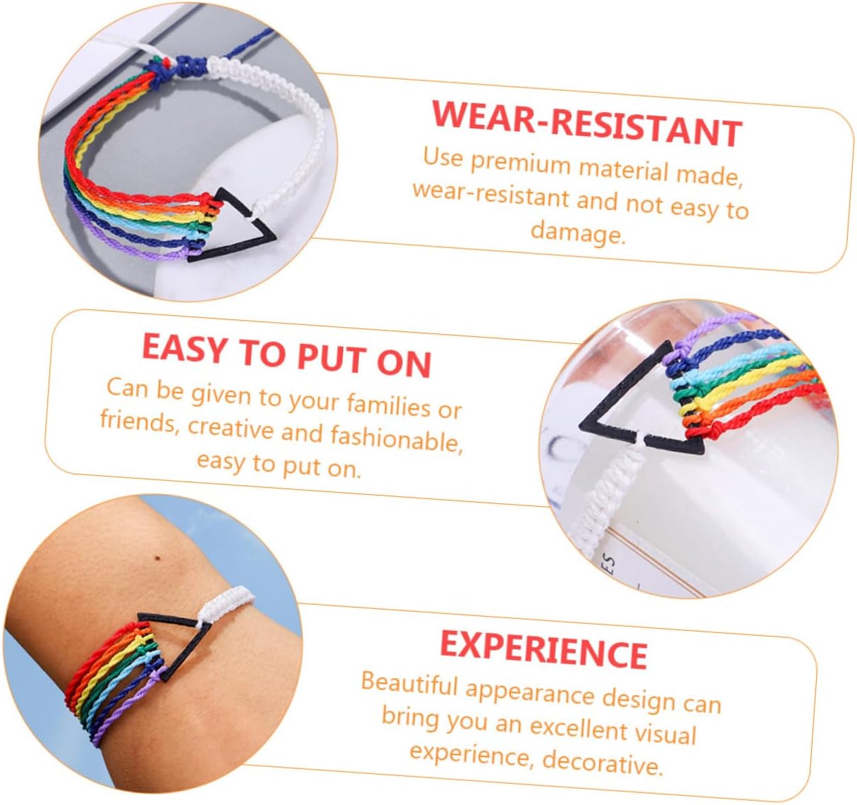 LIFKOME Fashion Unisex Wax String Bracelet Handmade Yoga Wrist Delicate Hand Woven Jewelry for Couples Men Women Color Options