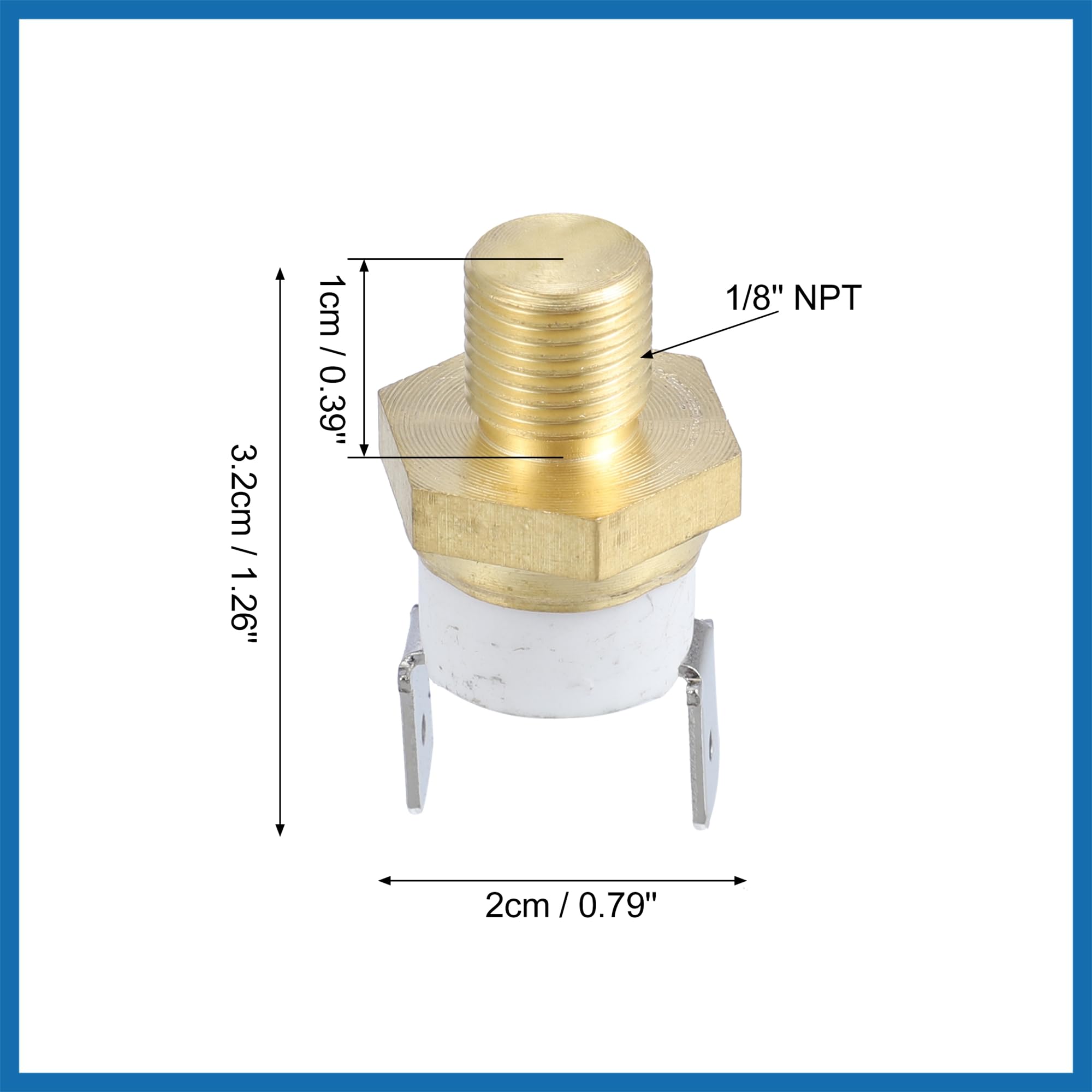 ABSOPRO Auto Radiatore Sensore Interruttore 1/8'' NPT 190 Grado On 175 Grado Off
