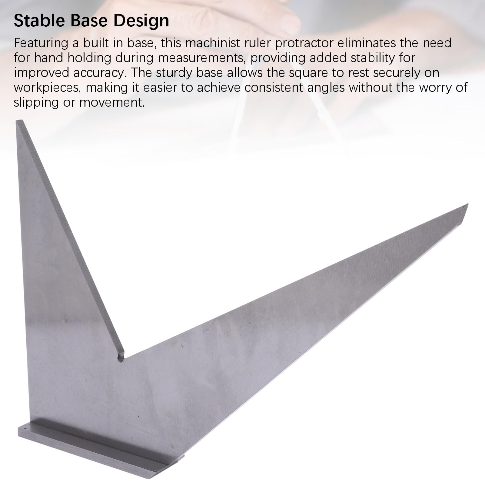 Équerre de Machiniste en Acier au Carbone avec Base, Règle de Mesure Multi-angles 30°, 45°, 90°, 120°, équerre de Menuiserie de Haute Précision pour la Mesure des Pièces