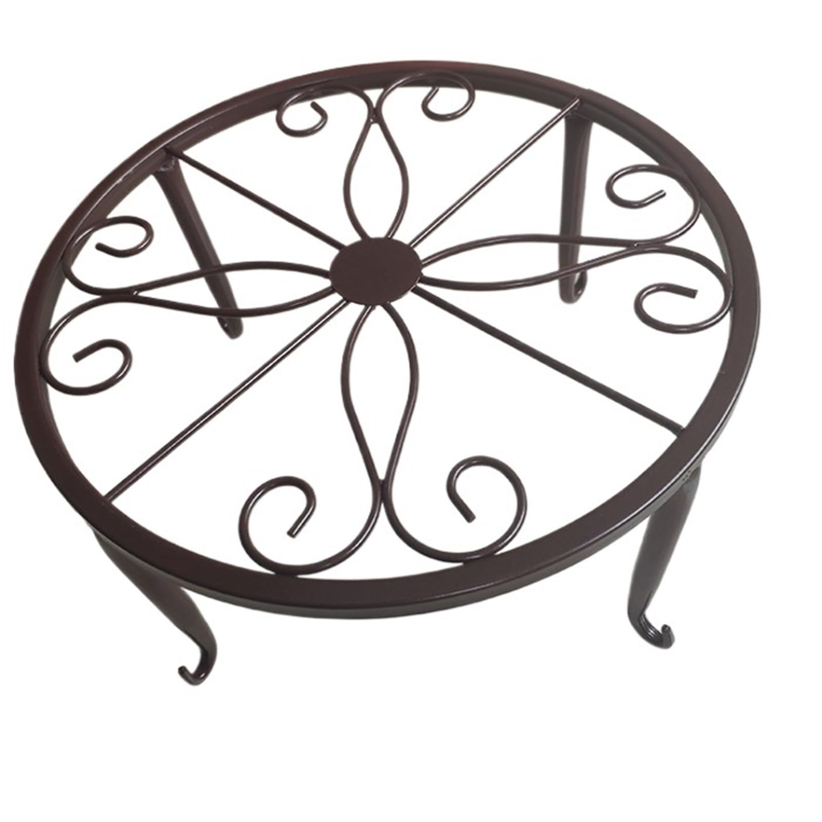 GHHZML Plant Riser 1 Pcs Metal Flower Pot Holder Heavy Duty Cast Iron Plant Stand Tall Vintage Indoor Outdoor(Bronze)