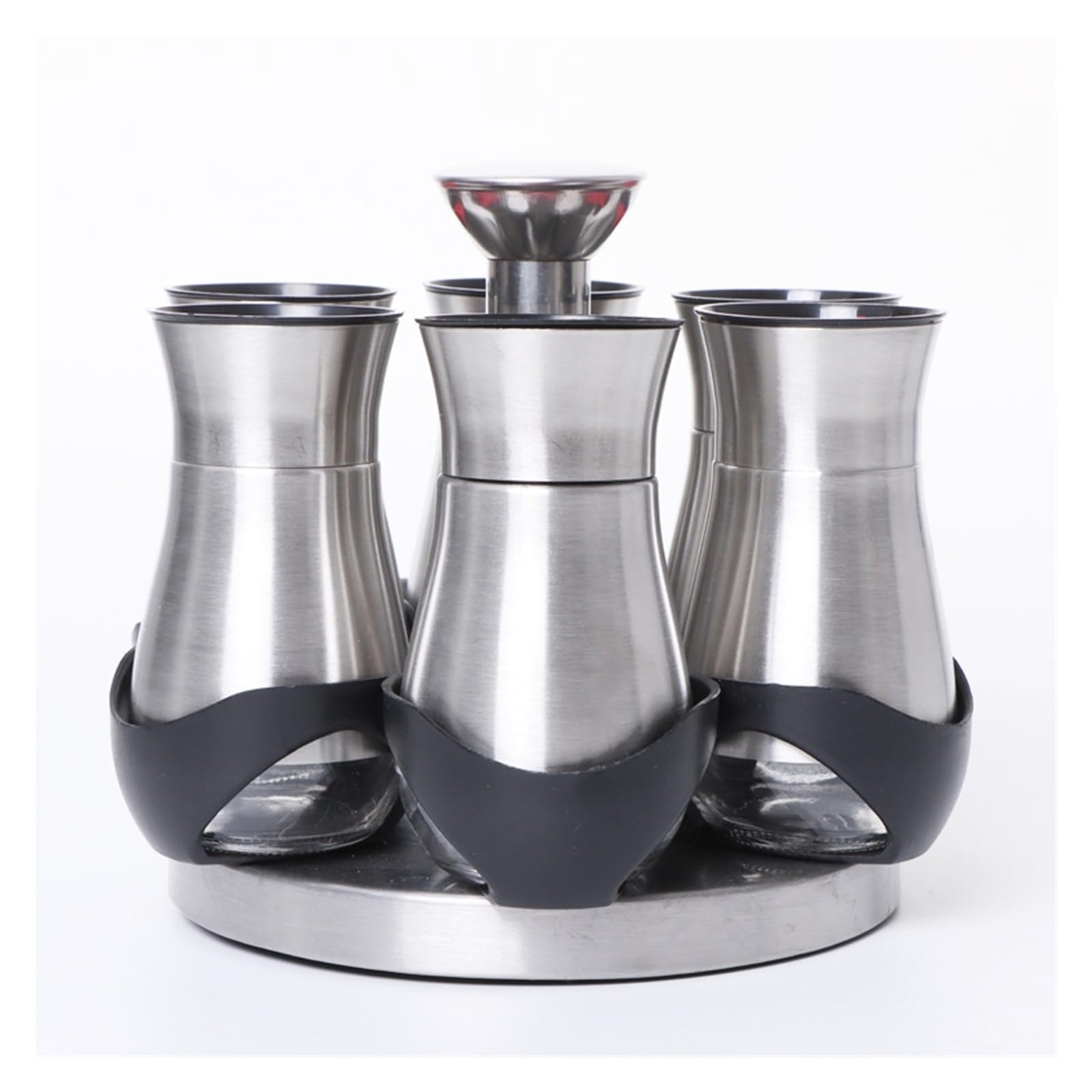6pcs Stainless Steel Seasoning Jar Pour Sucre