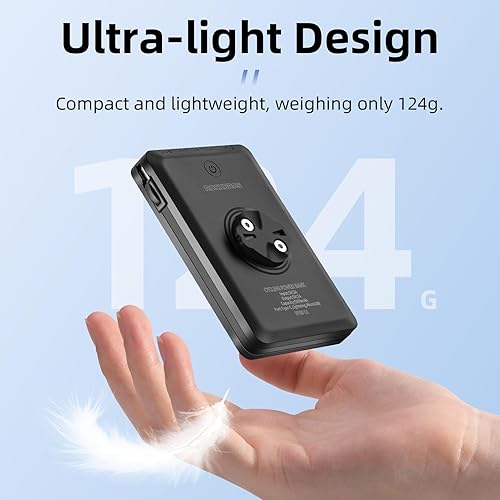 Miniatura 6 de ROCKBROS Soporte para bicicleta compatible con computadora de ciclismo, 10000mAh5000mAh Type-C Recarga Luz de bicicleta