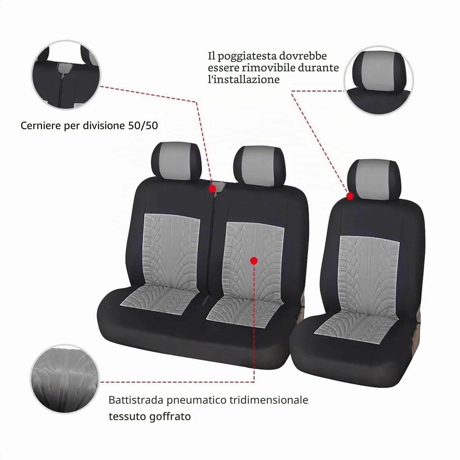 Set Copri Sedile Protezioni Universali Per Sedili Auto Da 9 Posti Coprisedili Per Autobus Resistenti Allo Sporco Set Di Coprisedili In Vari Colori Completo Coprisedili(Black-9PCS)