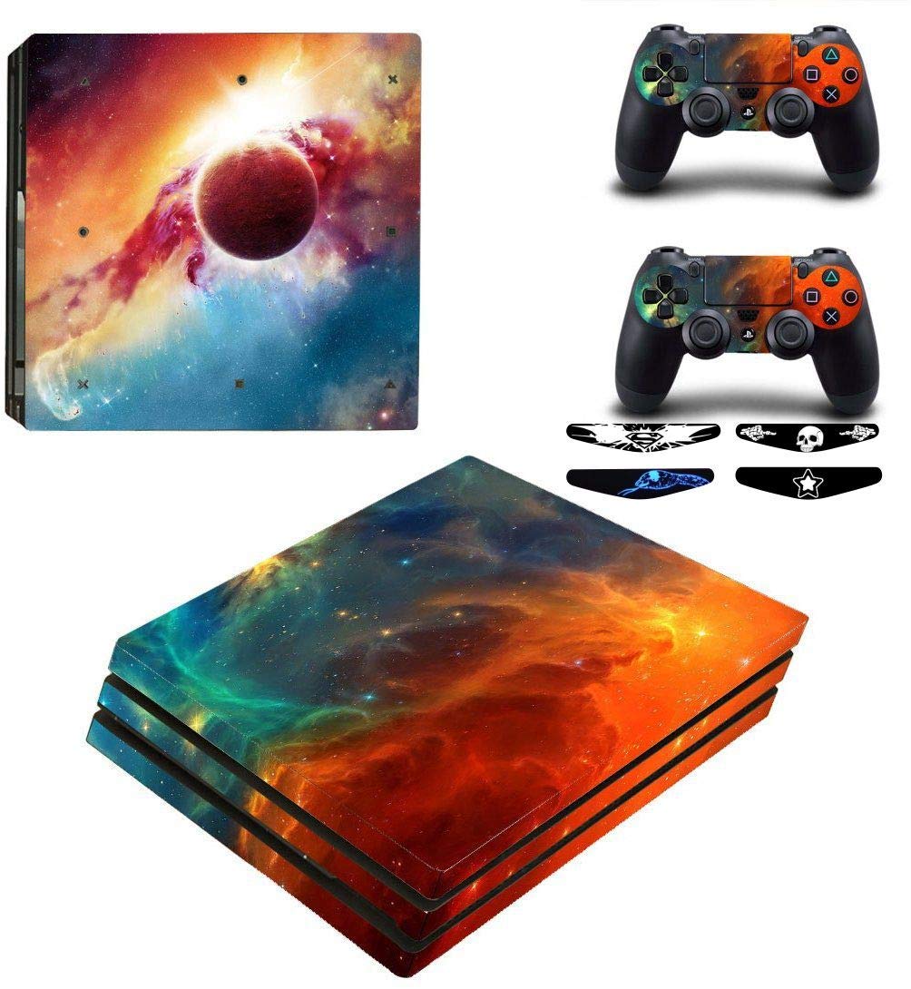 Elton Space Protector Theme 3M Skin Sticker Cover for PS4 Pro Console and Controllers + 4 Led bar Decal [video game] (B08XLWRMH3) Amazon Price History, Amazon Price Tracker
