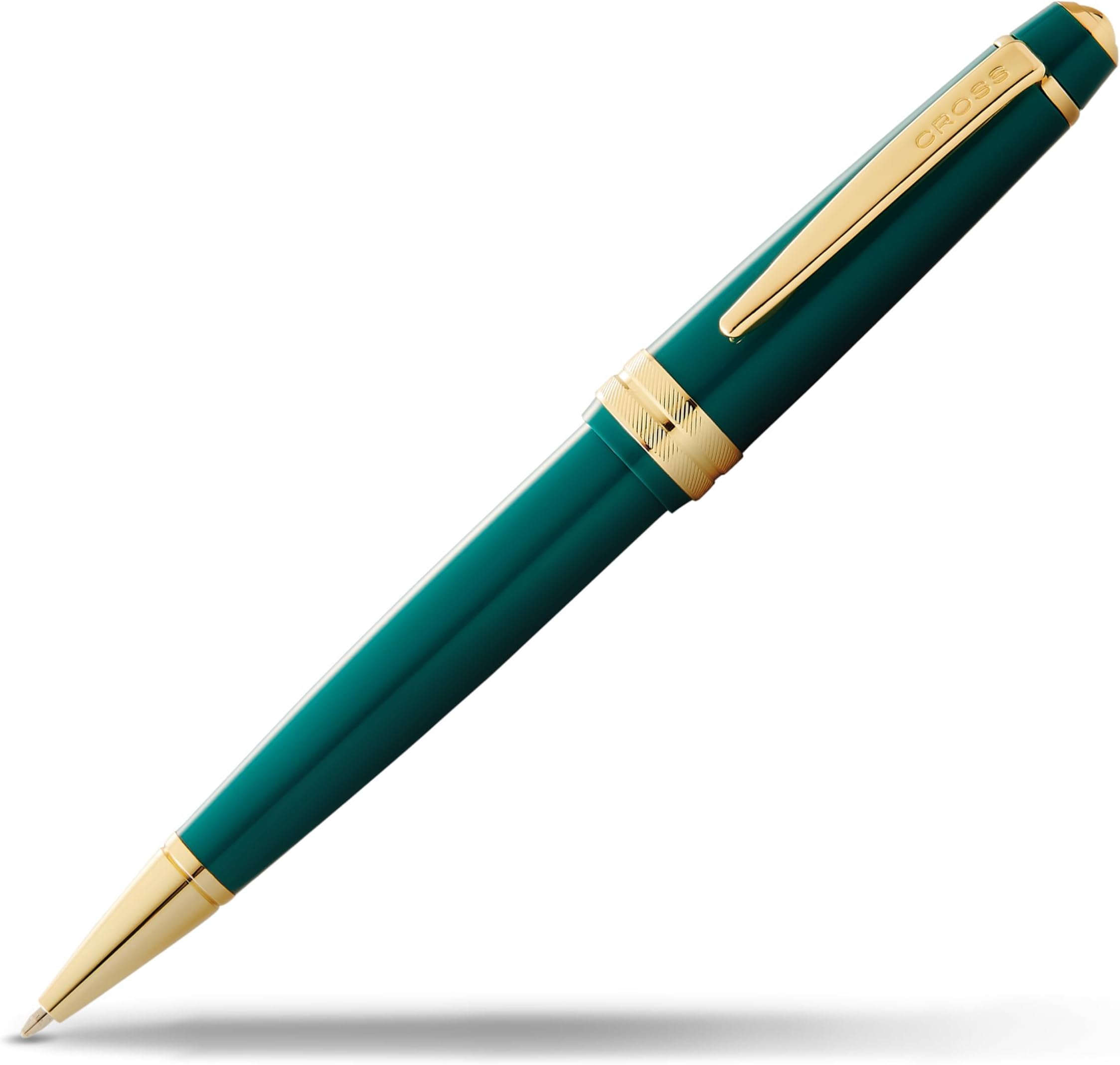 Bailey Light Refillable Ballpoint Pen Presented in a Everyday Gift Box - Medium Point, Black Ink, Polished Green