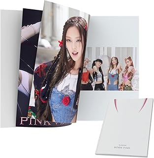 Careflection 1 यादृच्छिक डबल साइड फोटोकार्ड के साथ ब्लैकपिंक बॉर्न पिंक एल्बम अनौपचारिक फोटोबुक पत्रिका