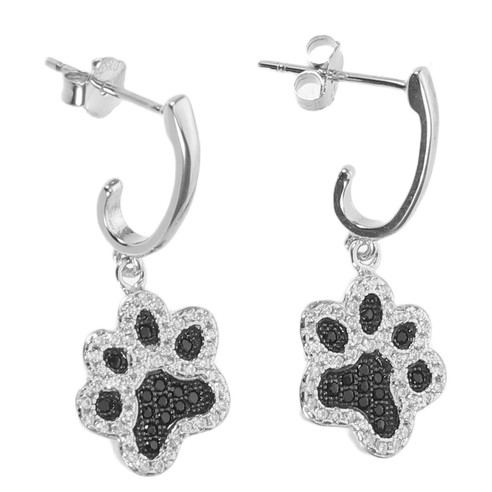 POPETPOP Orecchini Pendenti Donna in Argento 925 a Forma di Artiglio di Cane Zirconi Gioielli Minimalisti Anallergici per Orecchie Sensibili Accessori Moda Versatili e Regalo per Amanti