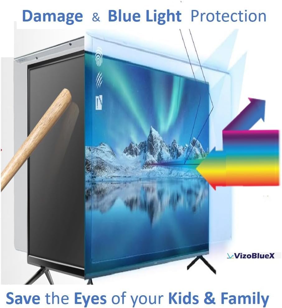 Image of SKYCELL TV Screen Protector 43 Inch Tempered Glass Guard, 9H Hardness, Scratch resistance, Crystal Clear