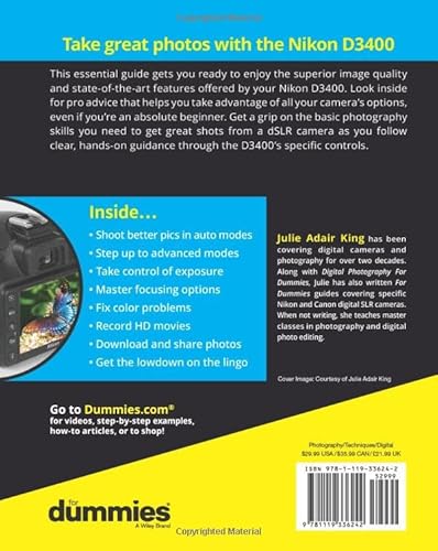 Nikon D3400 For Dummies (For Dummies (Lifestyle)) #TOP1