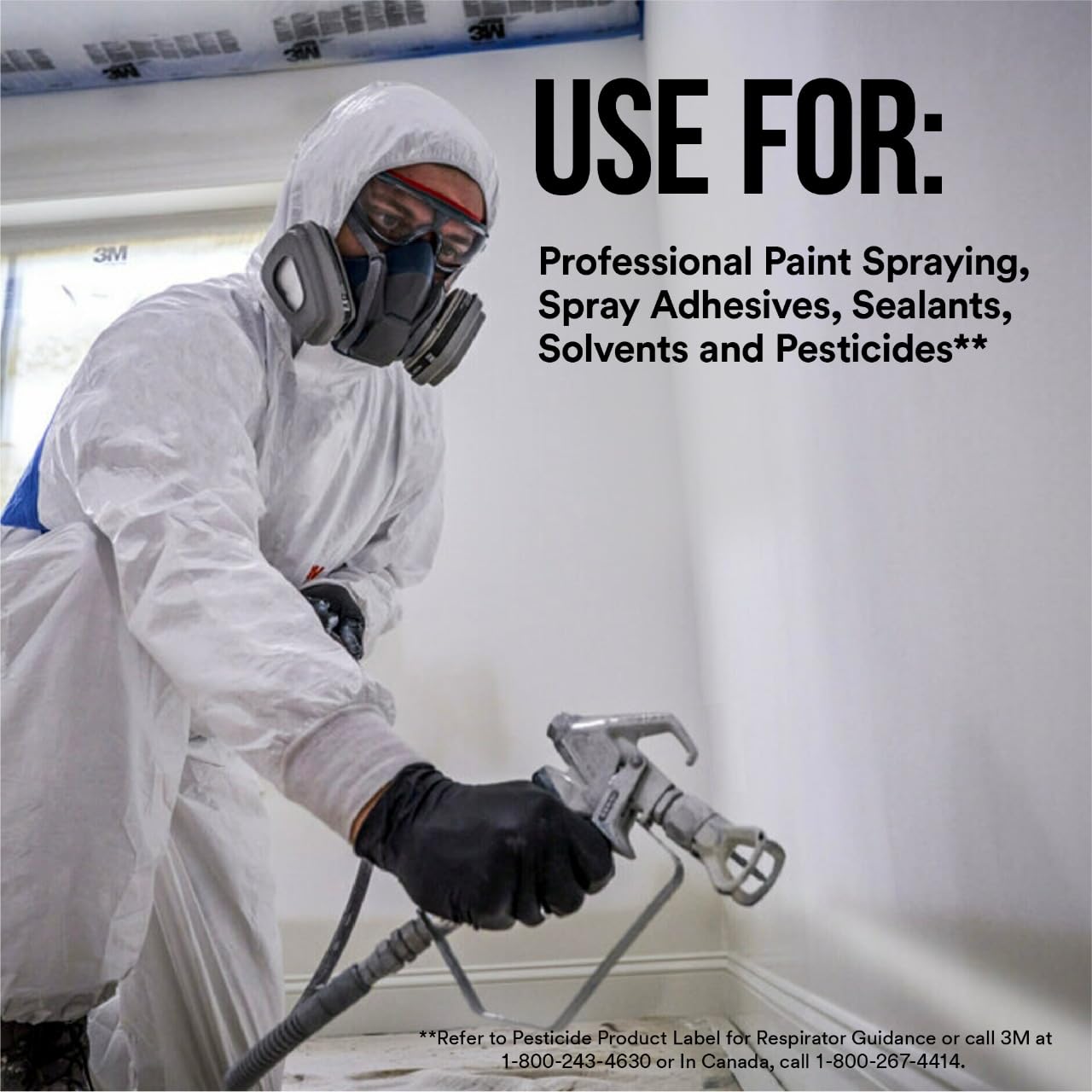 3M 6502QLPA1-A-PS Paint Project Respirator with Quick Latch (1 opakowanie), średni
