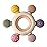 Arudyo Baby Teething Toys Silicone Teethers BPA Free Silicone Rudder with Wooden Ring Soothe Babies Gums (Khaki)