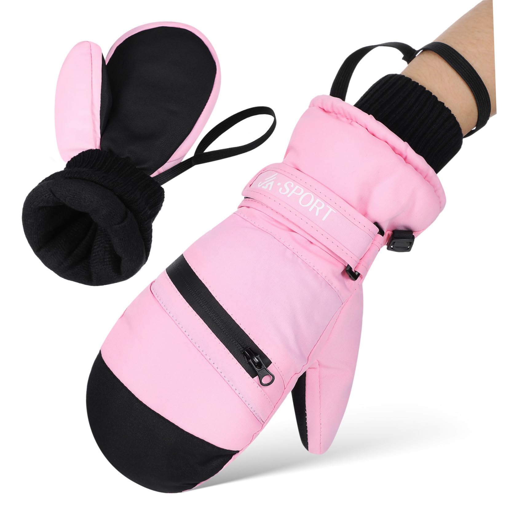 Toyvian Guantes de Invierno para Mujer Impermeables y Térmicos Guantes Cálidos para Actividades Compatibles con Pantalla Táctil Talla para Esquí Snowboard de Perros y Running