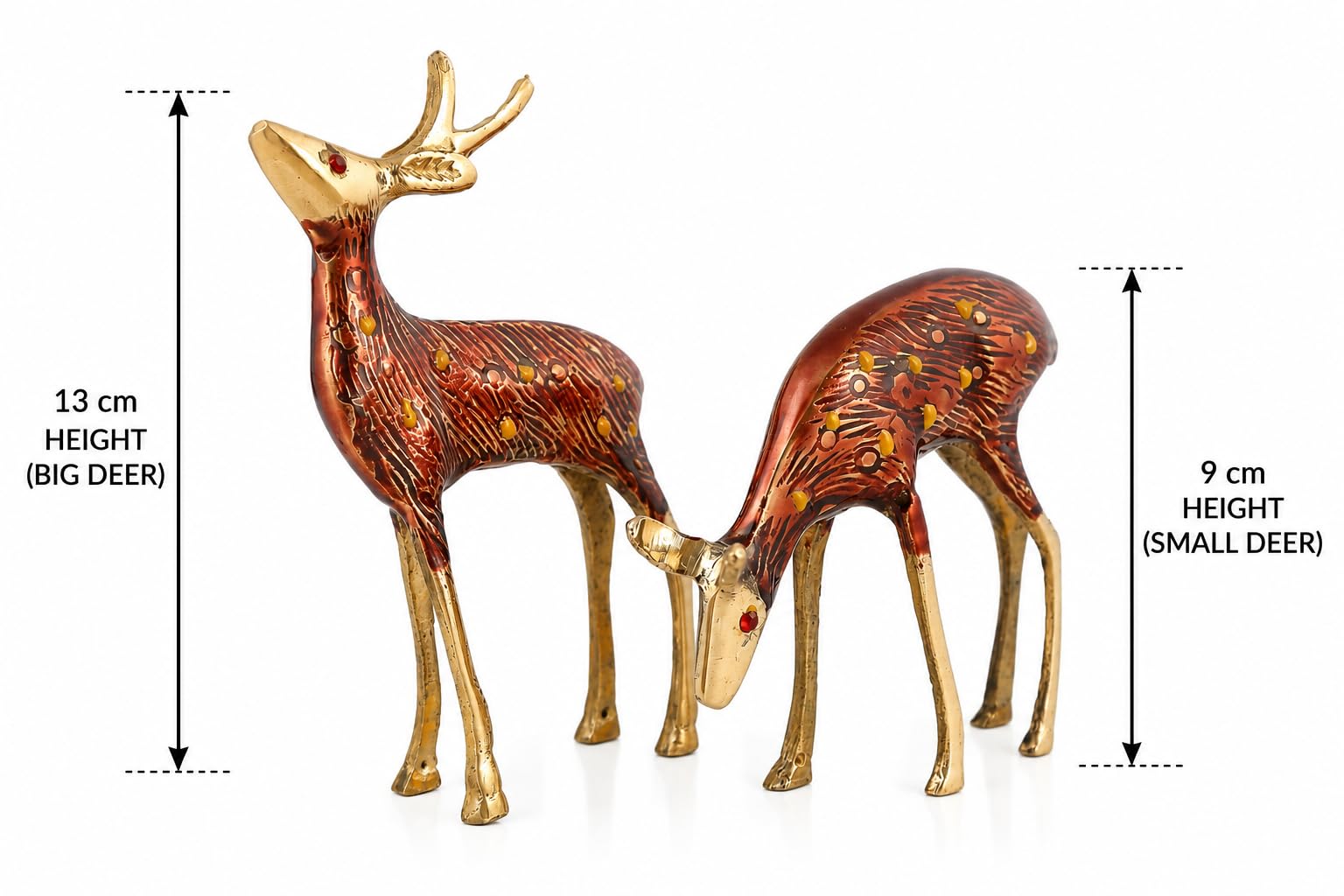 Gold Brass Deer Showpiece - Elegant Home Decor -3