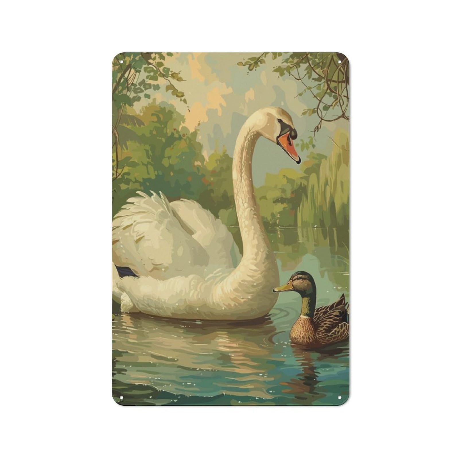 Junmoney Lake Life Vintage Tin Wall Plaque 30X20cm For Hallway Wall, For Kitchen, Dining Room And Home Bar Wall Decor