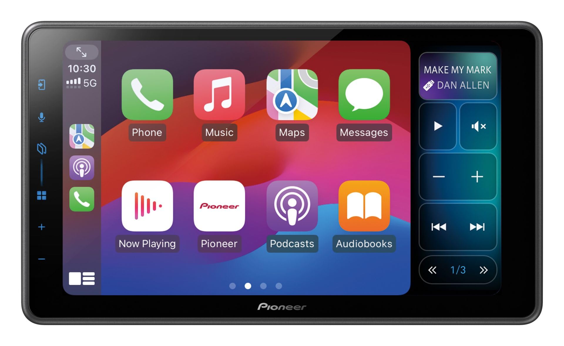 Pioneer SPH-EVO98DAB-UNI2 – 2-DIN Media Receiver Universale, touchscreen capacitivo da 9", con Wi-Fi, Apple CarPlay, Android Auto e DAB+, Bluetooth, compatibile con HD-TVI