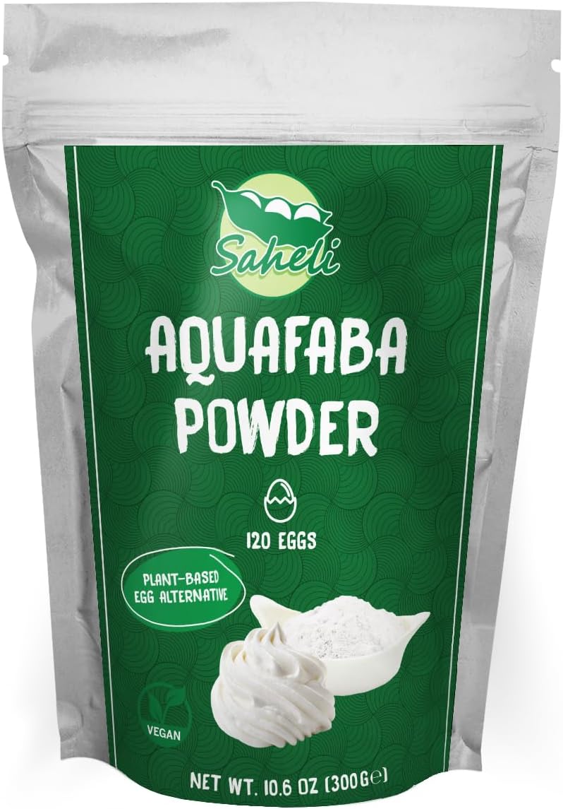 Saheli Aquafaba Powder (10.6oz) | Vegan & Plant Based Egg Substitute & Cocktail Foaming | Replaces 120 Eggs
