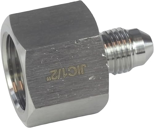 Miniatura 2 de HFS (R) hembra JIC 14" a macho JIC 38" adaptador reductor acero inoxidable 304 (FJIC 14" x MJIC 38")