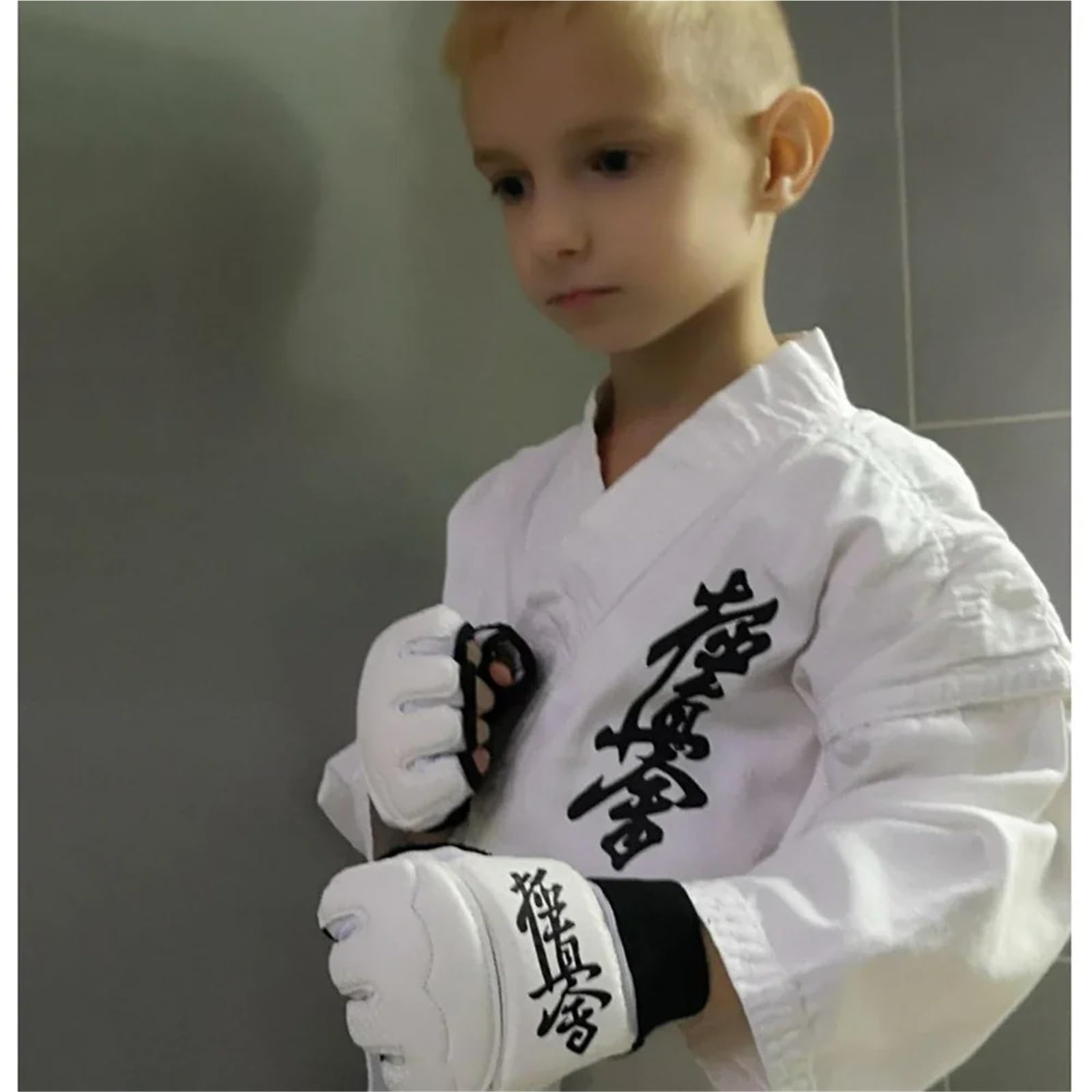 Tela de algodón for Uniforme de Karate, Kimono Gi for niños y Adultos con cinturón Blanco para Formación, Rendimiento(110cm)