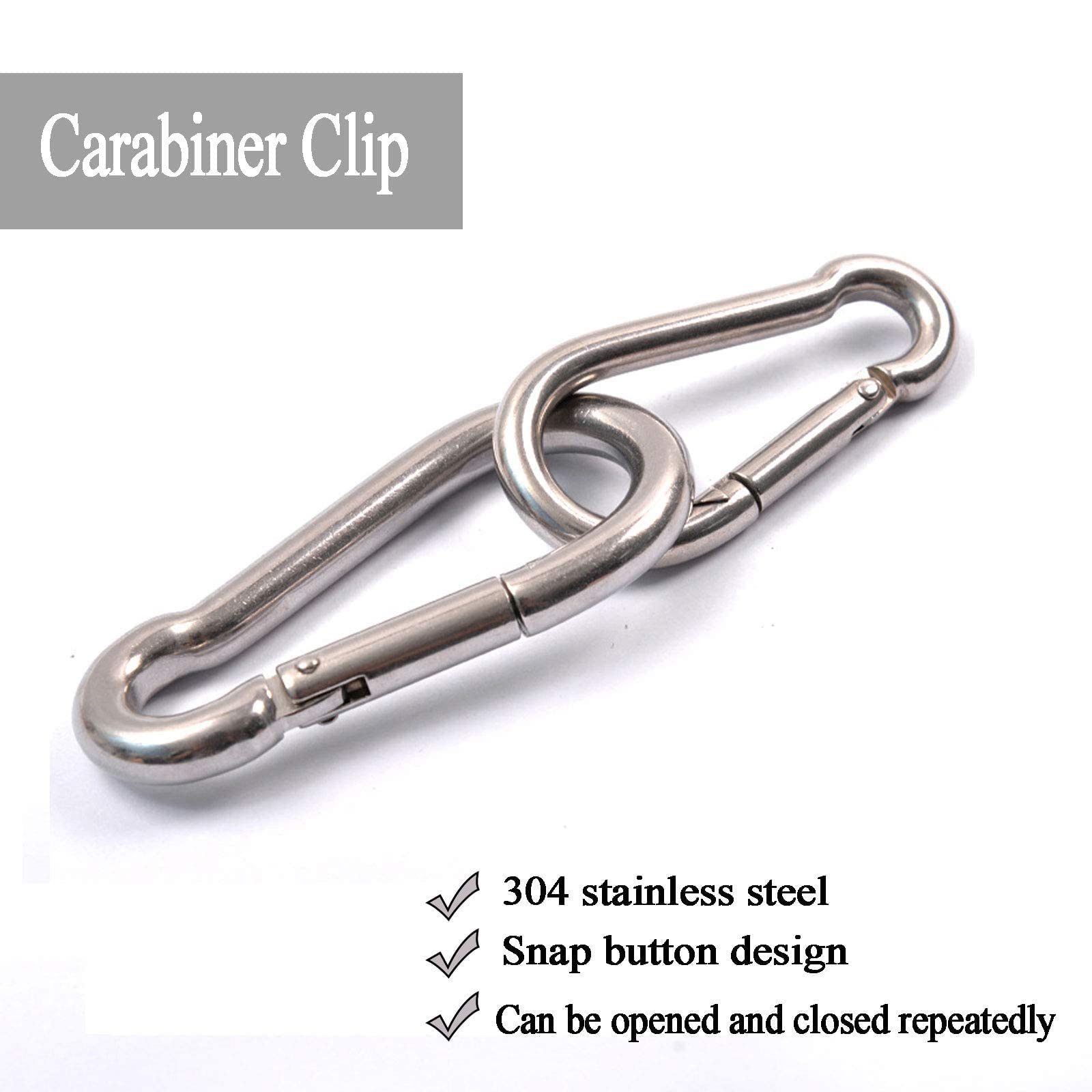 Greeney Carabiner Clip,10 Pcs 3.15 Inch Large Spring Snap Hook Keychain Carabiner for Camping Hiking Fishing