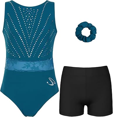 Gymnastics Leotards for Girls, Adult, Child With Shorts Activewear
