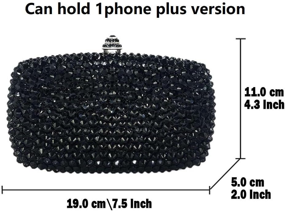 Boutique De FGG Mini Crystal Clutch Purse for Women Formal, Spikes Rhinestone Clutch Evening Bag, Wedding Party Handbag - Image 4