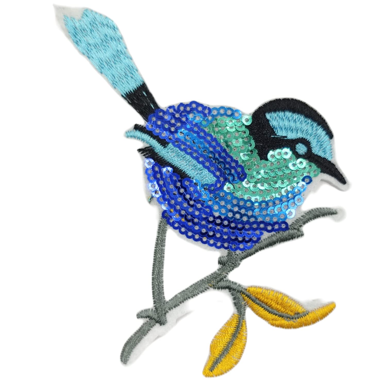 Sequins & Embroidered Multi-Color Bird Hot-Fix Patch for Women and DIY Used-image-33