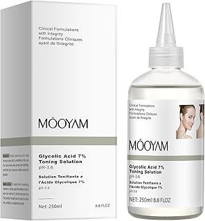 250ML Glycolic Acid 7% Toning Resurfacing Solution, 250ML Glycolic Acid Toner for Face, Glycolic Acid Peel for Face, Glycolic Acid Serum Face