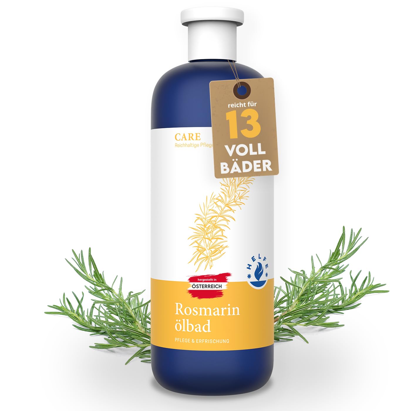 Aceite de baño de romero (200 ml) – eficaz aditivo de baño para la circulación sanguínea, también como baño de pies, tiene efecto antiinflamatorio y analgésico