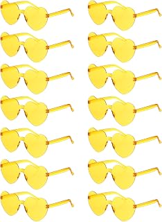 PATIKIL Herzförmige Sonnenbrille, für Strandparty, bunte Regenbogen-Sonnenbrille, Junggesellinnenabschied