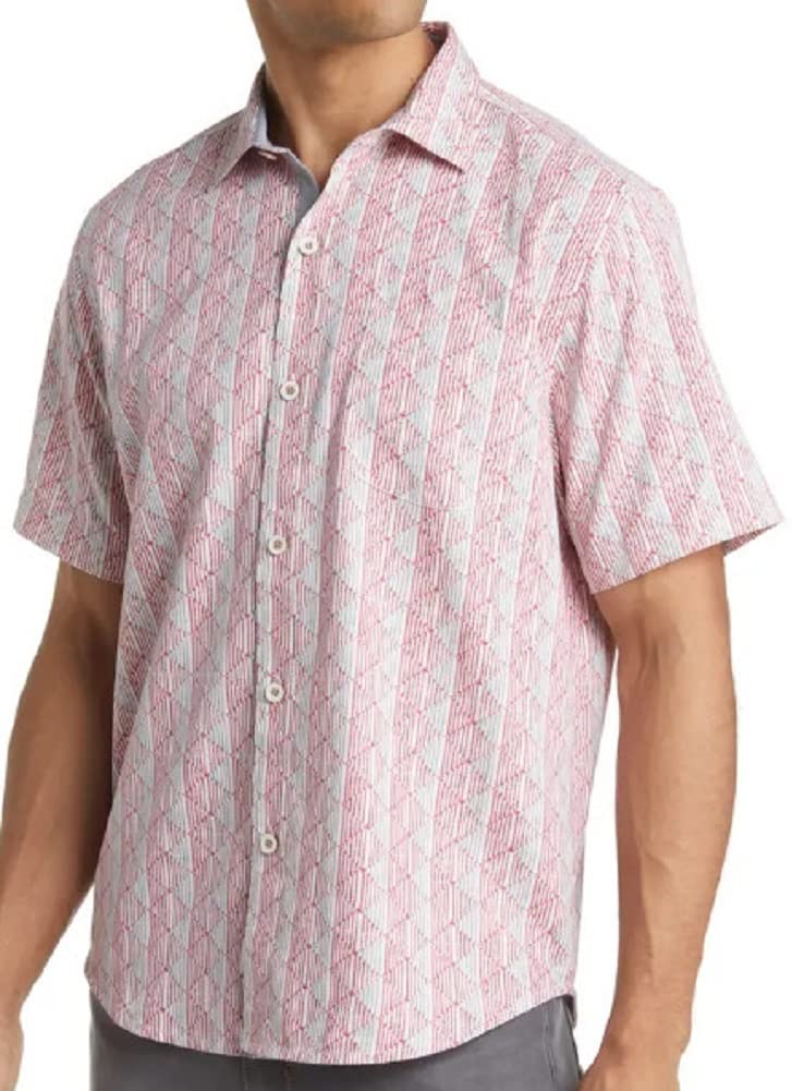Tommy BahamaMens Diamond Springs Collared Pattern Button-Down Shirt
