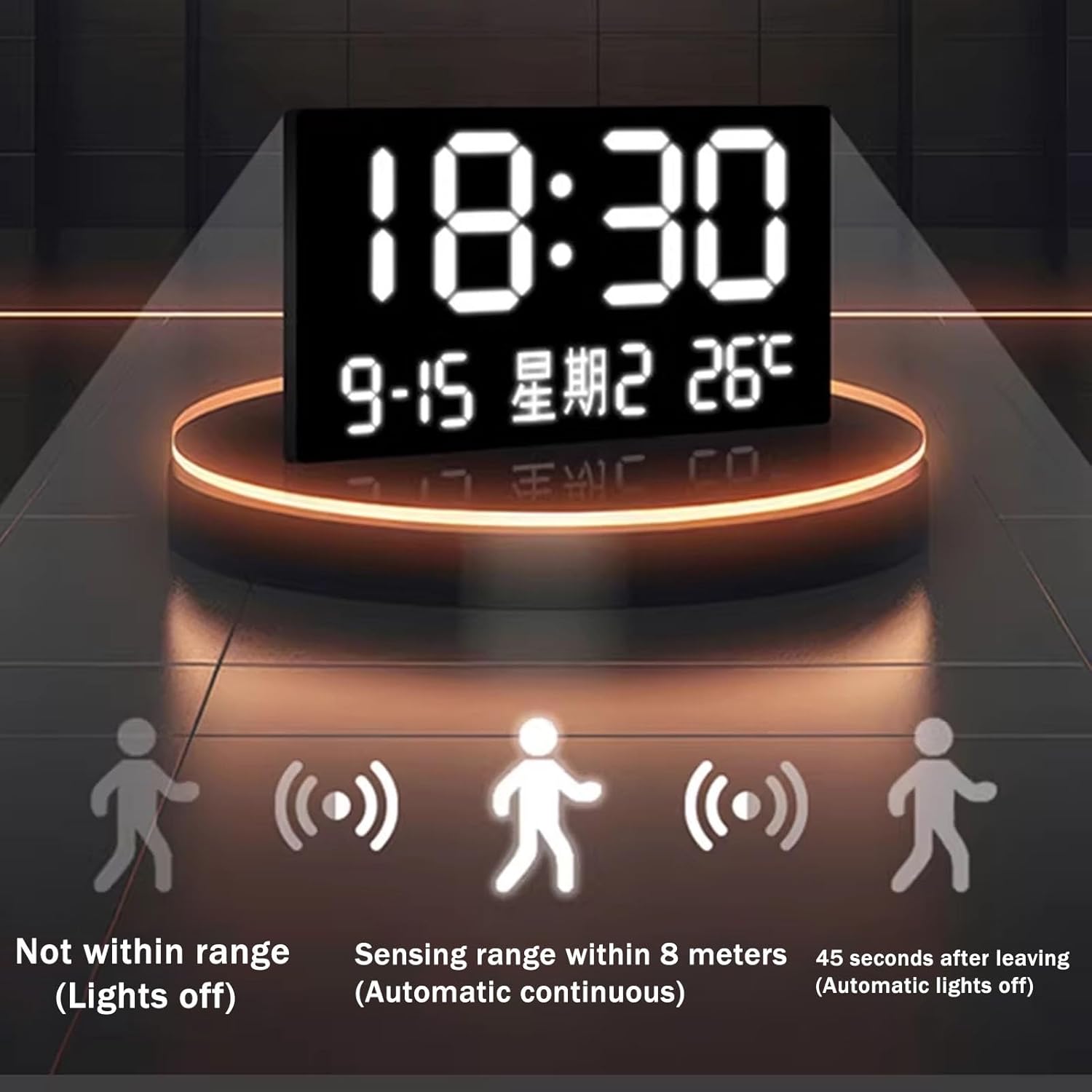 Wall-Mounted Electric Meter Box Decorative Painting, Detachable Breaker Box Cover with Silent Clock, Hide Electrical Panel for Indoor Home, Commercial Use(Color 6,35x18in/90x45cm)