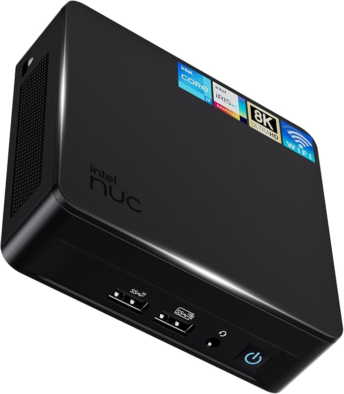 Mini PC Intel NUC 13 Pro, Arena Canyon NUC13ANKi7, 32 GB de RAM y SSD NVMe de 1 TB | Mini computadora NUC 13 Pro i7 Slim, procesador Intel Core i7-1360P, gráficos Intel Iris Xe, compatible con 8K/WiFi6E/BT5.3/Windows 11