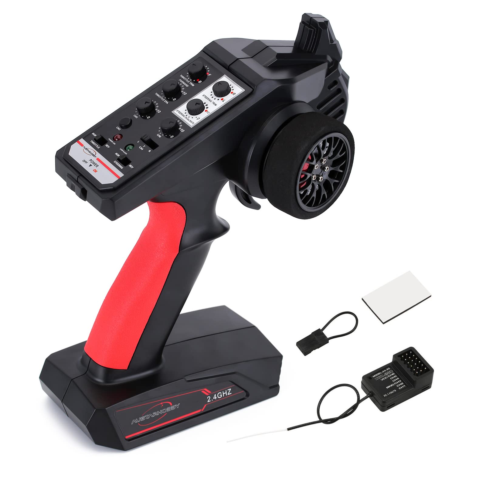 KEEDA 6CH 2.4GHz Télécommande Radio Émetteur et Récepteur pour 1/8 1/10 RC Crawler Buggy Drift Voiture Bateau TRX4 Axial SCX10 D90