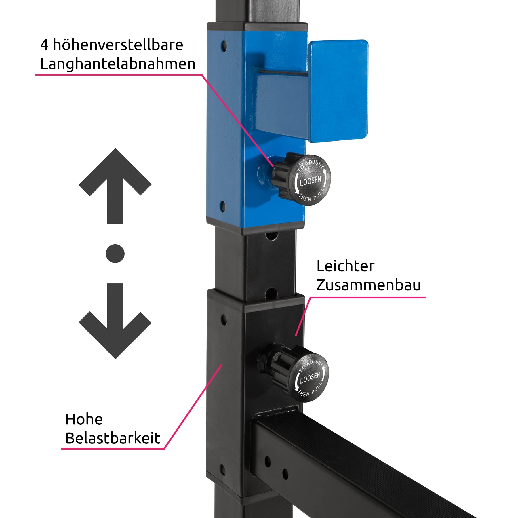 tectake Kraftstation Fitnessstation Power Rack Power Cage | Klimmzug-Doppelstange | Robuster Rahmen aus Stahlrohr Modelle
