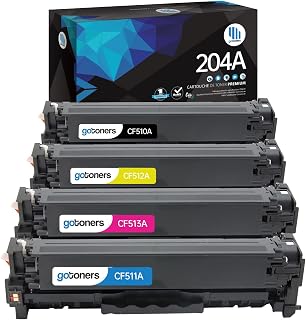 (Latest Chip) Gotoners 4PK Compatible Toner Cartridge for HP 204 204A CF510A CF511A CF512A CF513A Toner for HP Color LaserJet Pro MFP M180nw M180n M181fw M154nw M154a