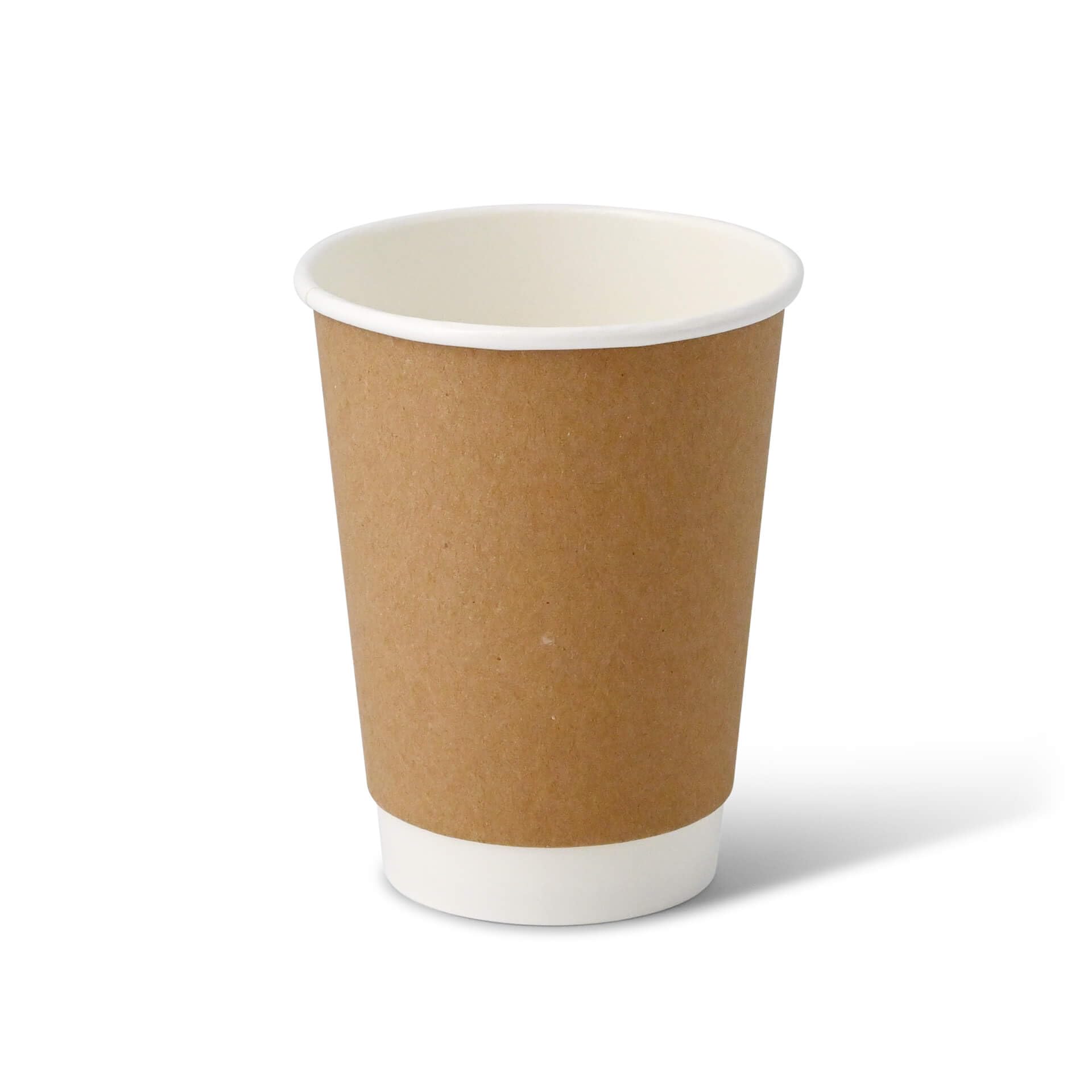 BIOZOYG 500x bicchierini caffè isotermici 300 ml / 12 oz, Ø 90 mm bianco/marrone - bicchieri carta a doppio strato e senza plastica - bicchierini caffe carta