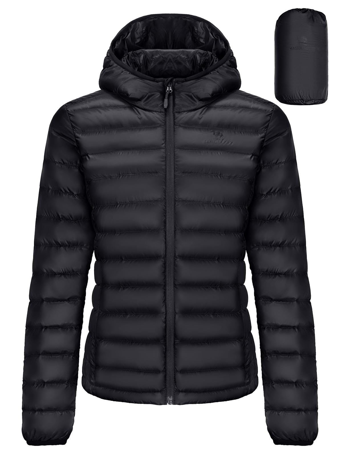 Women's Packable Hooded Down Jacket Ultra Light Insulated Puffer Coat Water Resistant