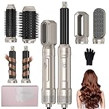 Atopskins Hair Styler 6 en 1, 6 en 1, 1000 W, secador de pelo iónico, cepillo soplador, rizador de cabello, cepillo calefactor, cepillo alisador, para secado, rizar, alisar