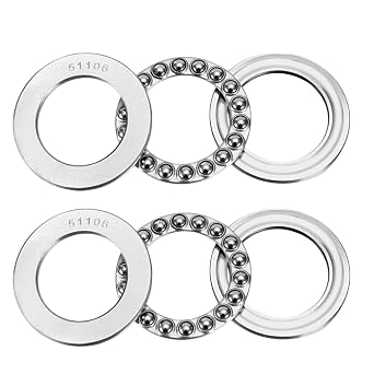 DEEG 2 PCS 51106 Thrust Ball Bearings 30mm x 47mm x 11mm Chrome Steel Gcr15 Single Row Roller for a T-Stand...